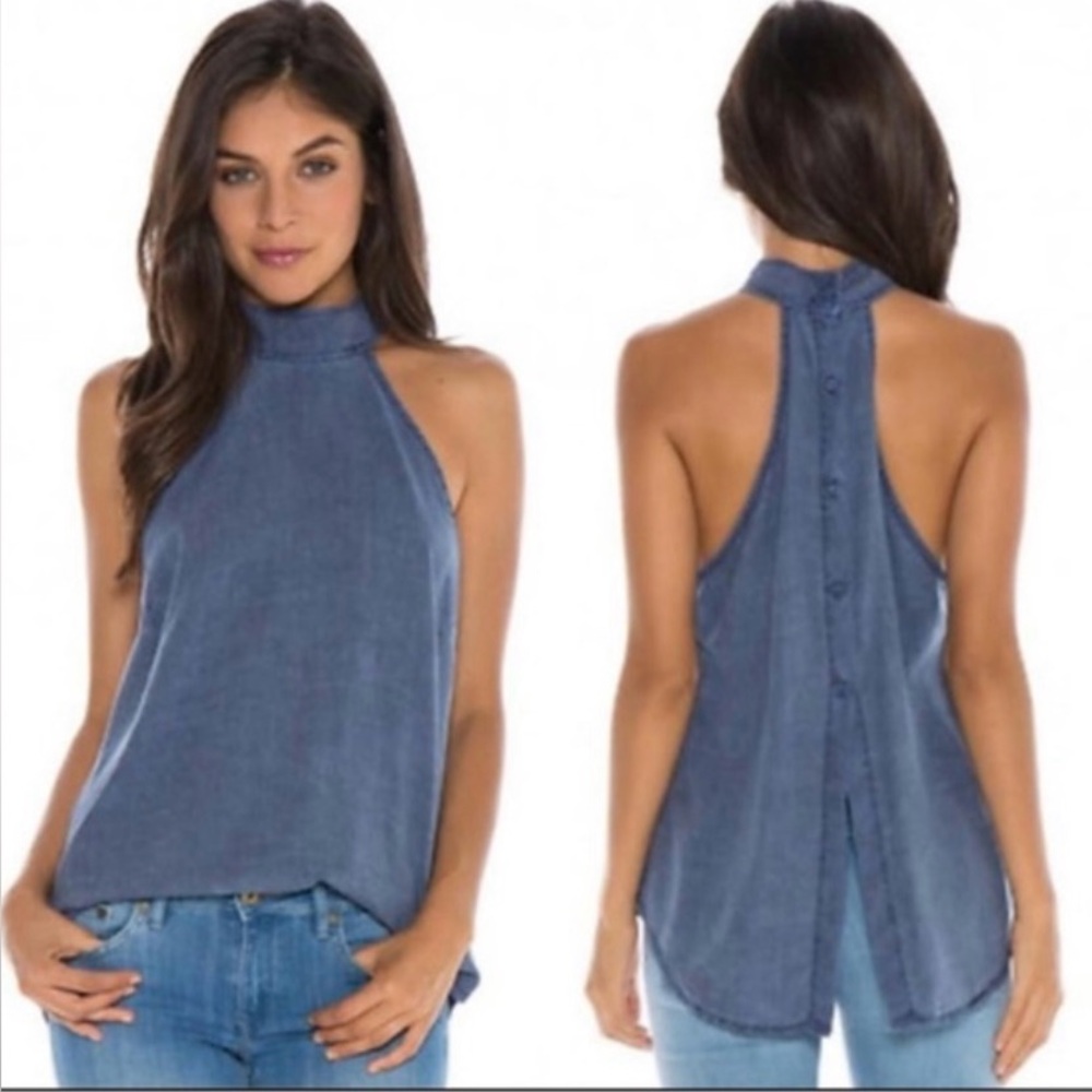 💗 NWT Cloth & Stone Anthropologie halter top NWT XS button back